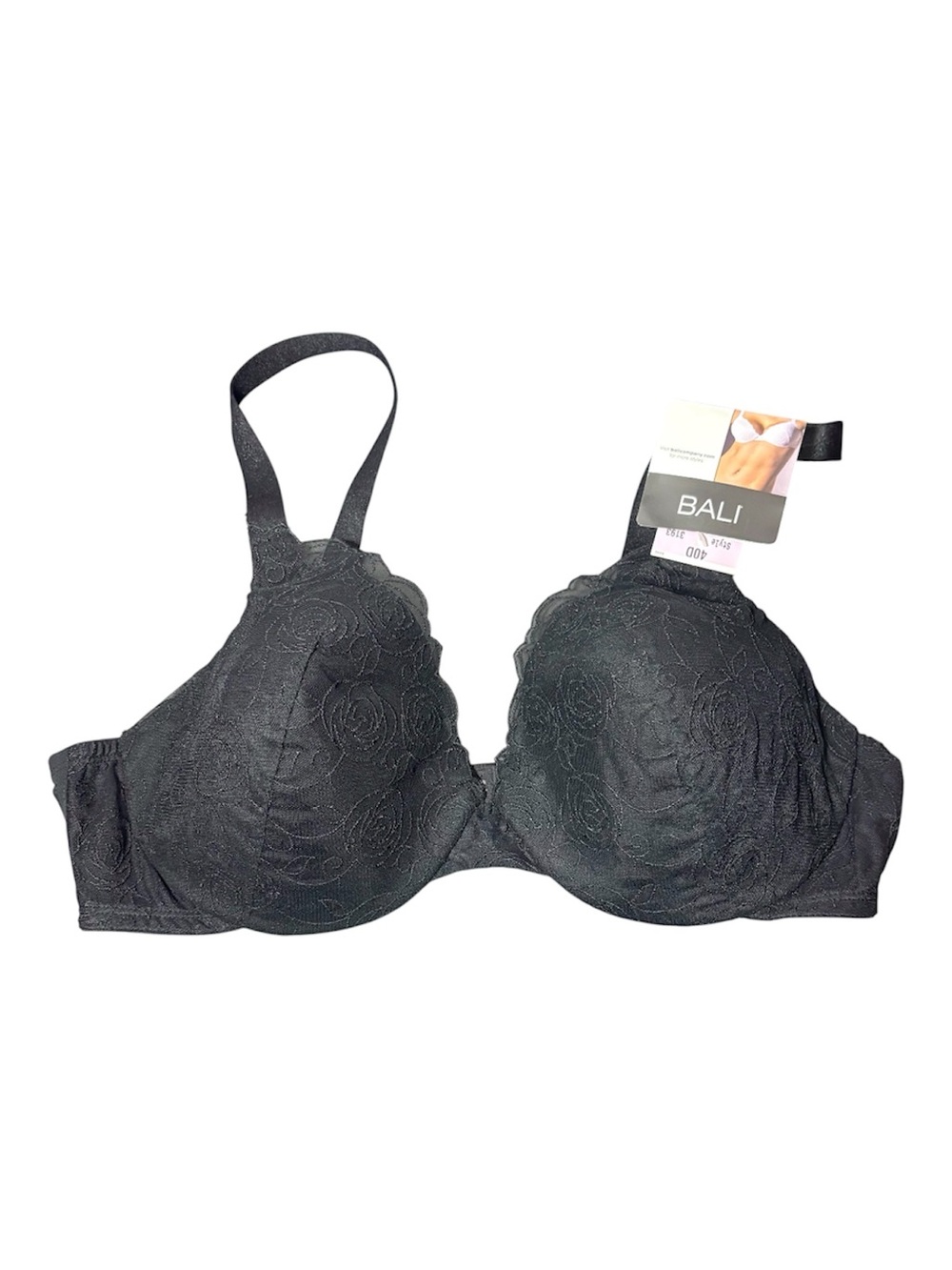 BALI Lace Desire Black Underwire Bra